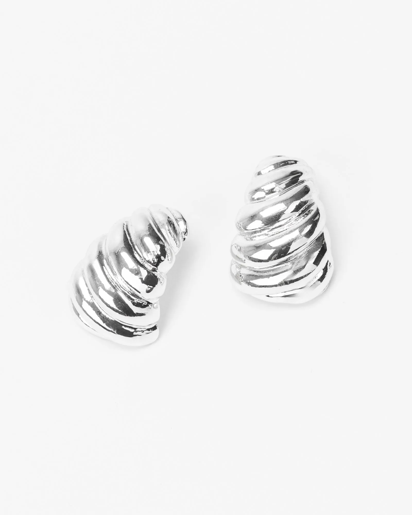 Silver Croissant Hoop Earrings sold by Collete Hayman