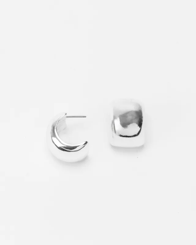 Silver Chubby Hoop Earrings sold by Collete Hayman