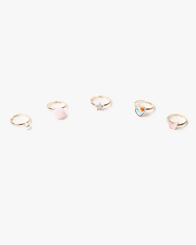 Multi Colour Charm 5 Pack Ring sold by Collete Hayman