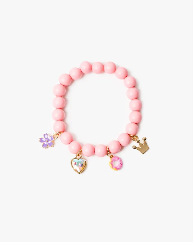 Pink Beaded Charm Detail Bracelet sold by Collete Hayman