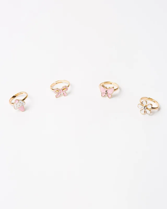 Multi Colour 4 Pack Icon Rings sold by Collete Hayman