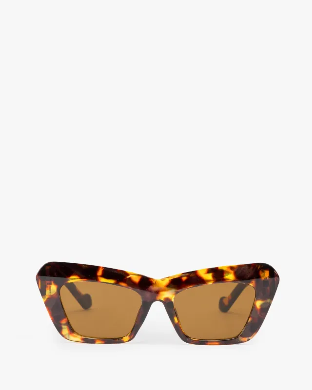 Tortoiseshell Cat-Eye Chunky Frame Sunglasses made by Collete Hayman