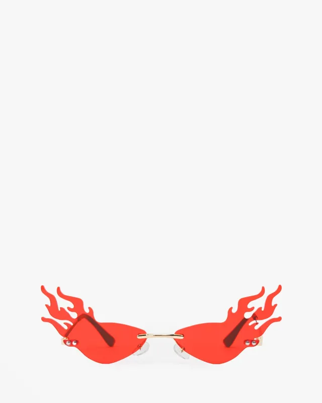 Red Cool Flame Look Sunglasses sold by Collete Hayman