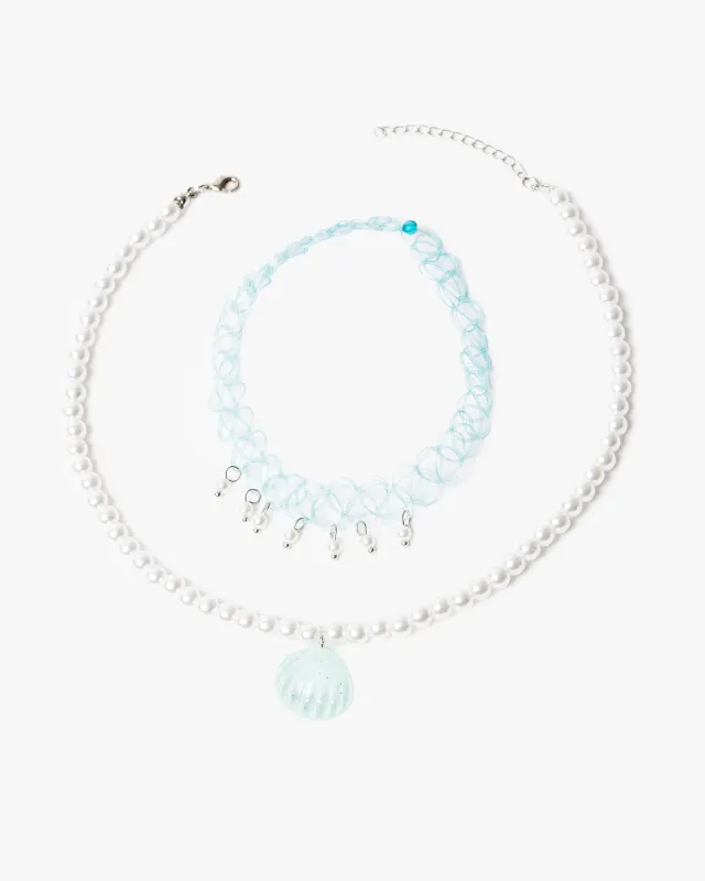 Multi Colour 2 Pack Sea Inspired Choker Necklace sold by Collete Hayman