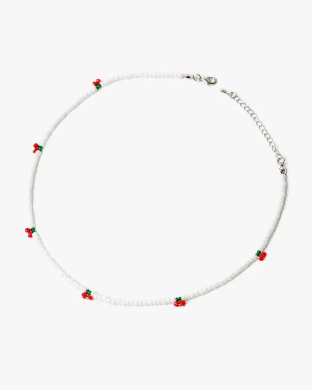 Multi Colour Cherry Detail Beaded Necklace sold by Collete Hayman