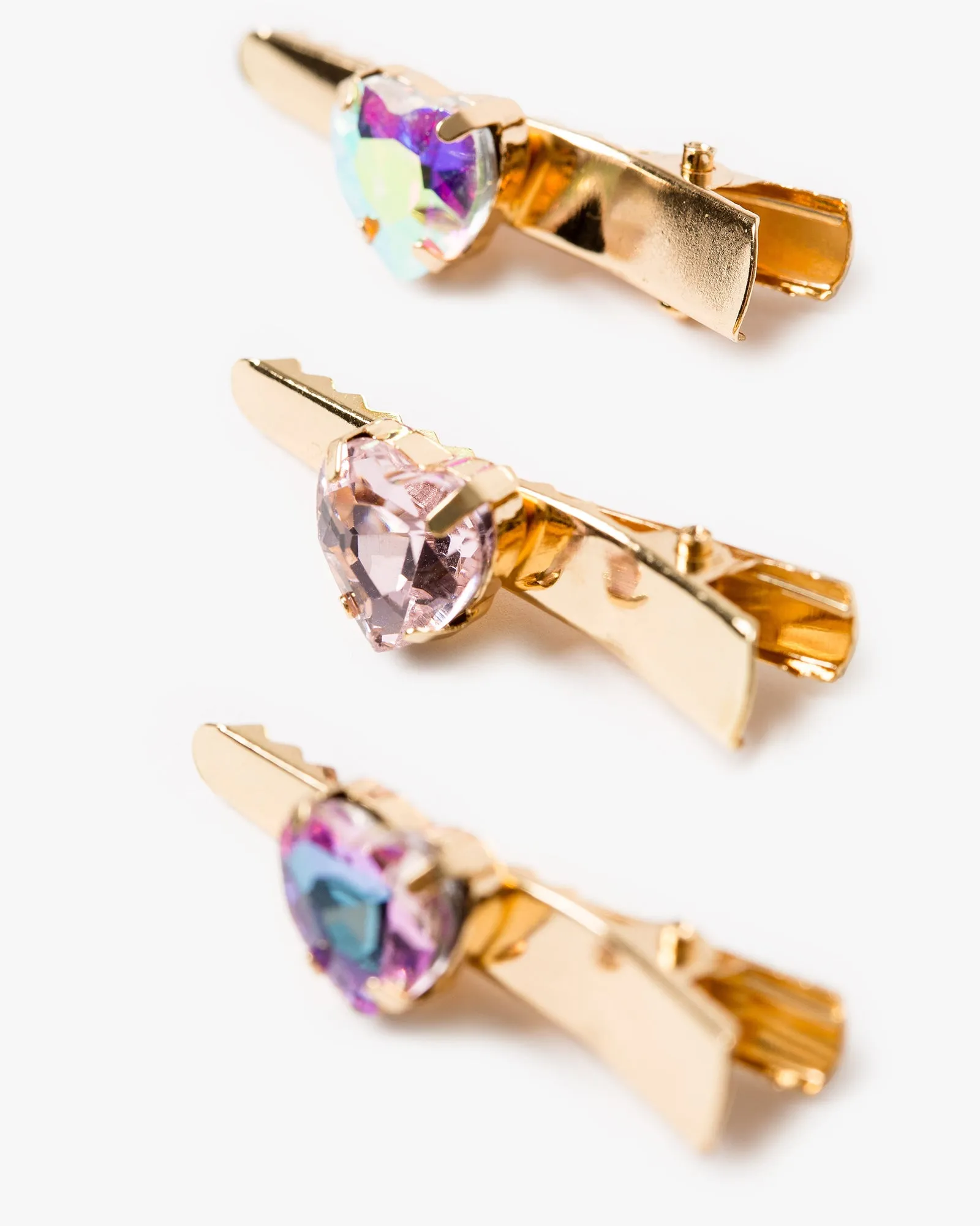 Pink Crystal Heart 3 Pack Hair Slide sold by Collete Hayman product image thumbnail 2