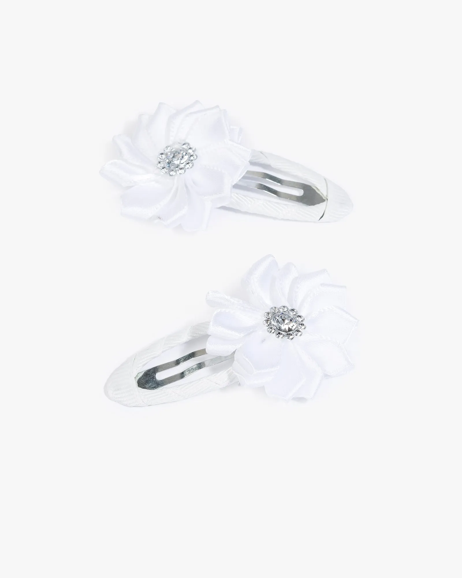 White Crystal Detail Flower Clip sold by Collete Hayman
