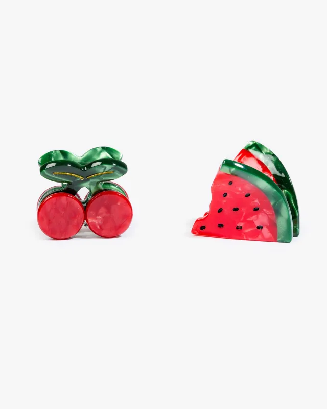 Multi Colour 2 Pack Small Fruit Claw Clip sold by Collete Hayman