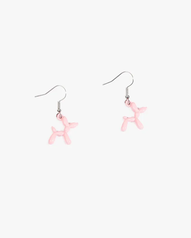 Pink Balloon Dog Hook Drop Earrings sold by Collete Hayman