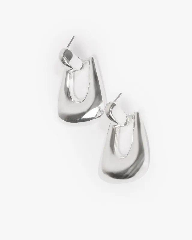 Silver Smooth Door Knocker Earrings sold by Collete Hayman