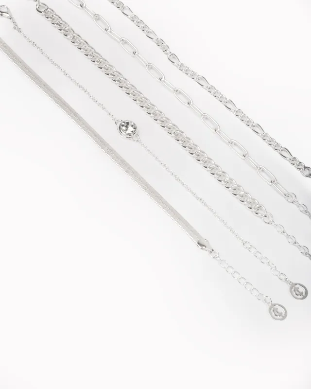 Silver Simple Crystal Pendant Bracelet sold by Collete Hayman