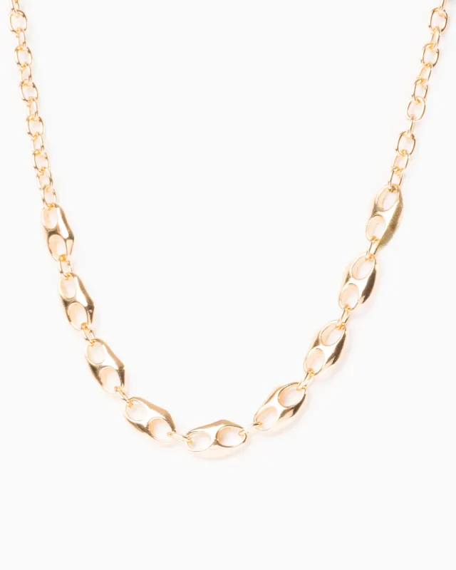 Gold Bike Chain Statement Necklace sold by Collete Hayman