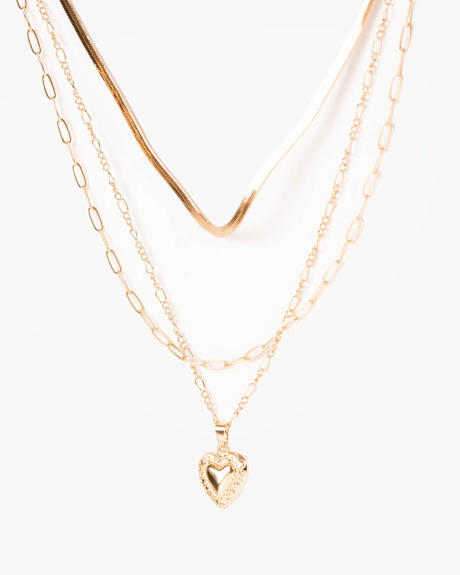 Gold Snake Chain Heart Pack sold by Collete Hayman product image thumbnail 2