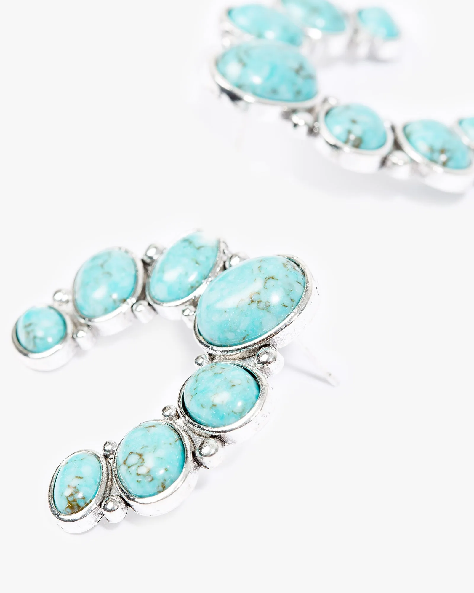 Blue Stone Look Horseshoe Earrings sold by Collete Hayman product image thumbnail 2