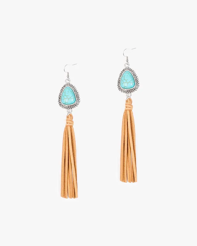 Multi Colour Stone Look Cord Detail Earrings made by Collete Hayman