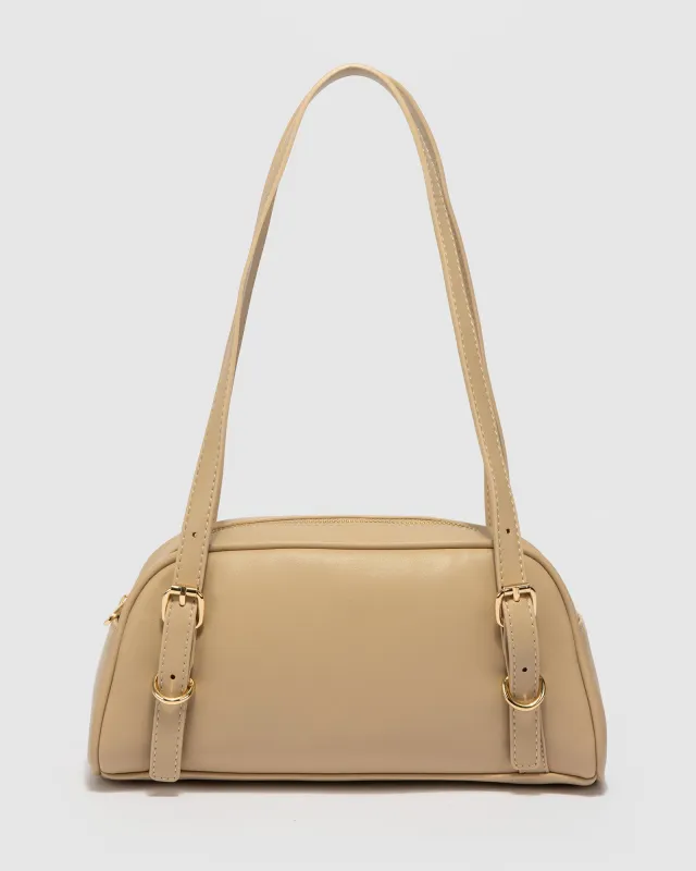 Natural Zoe Buckle Shoulder Bag sold by Collete Hayman