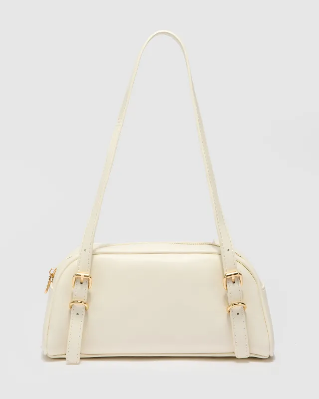 Ivory Zoe Buckle Shoulder Bag sold by Collete Hayman