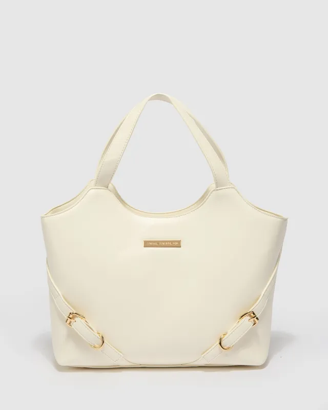 Ivory Emilia Top Handle Bag sold by Collete Hayman
