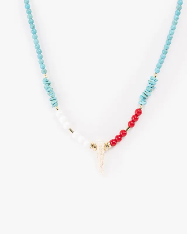 Multi Colour Western Horn Beaded Necklace sold by Collete Hayman