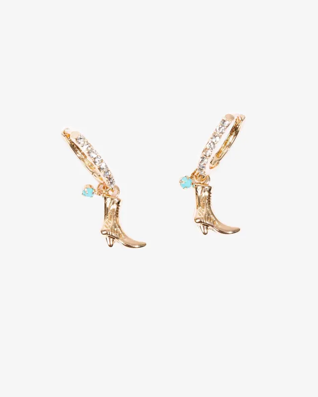 Multi Colour Cowboy Boot Hoop Earrings sold by Collete Hayman