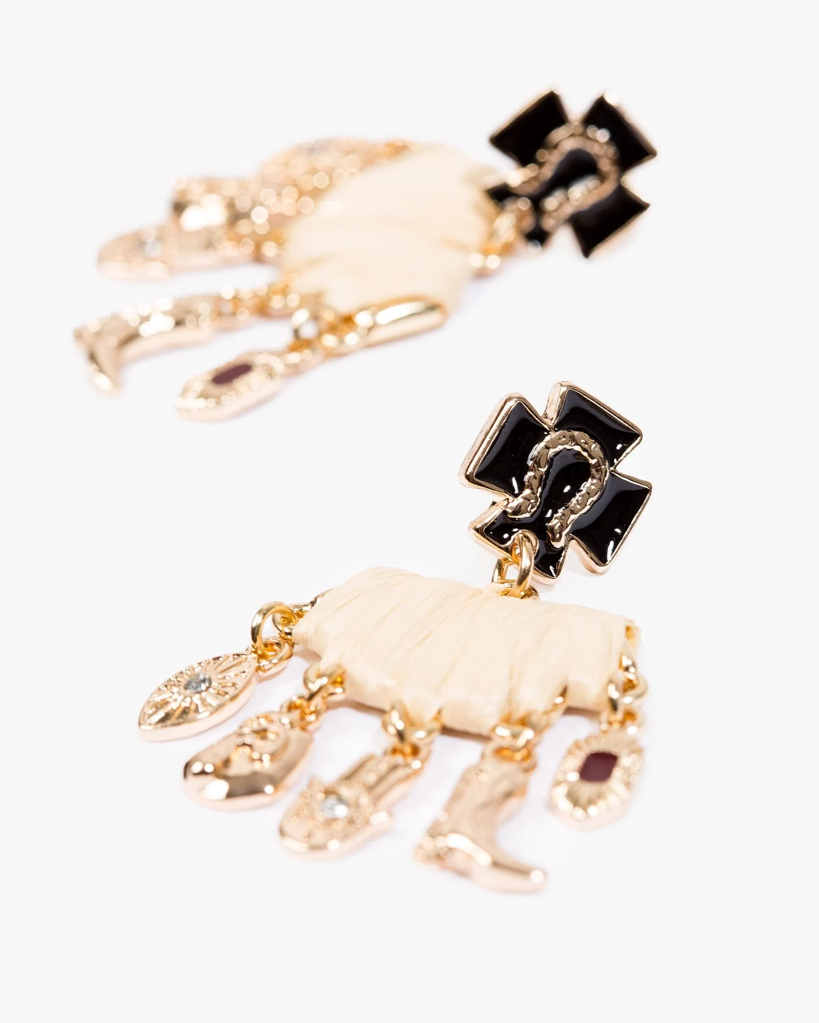 Multi Colour Western Charm Detail Drop Earrings sold by Collete Hayman product image thumbnail 2