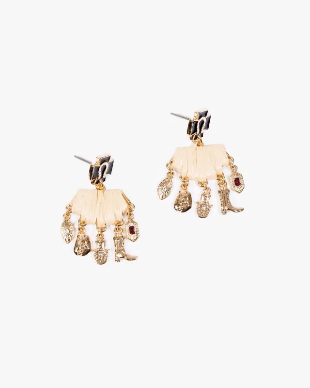 Multi Colour Western Charm Detail Drop Earrings sold by Collete Hayman