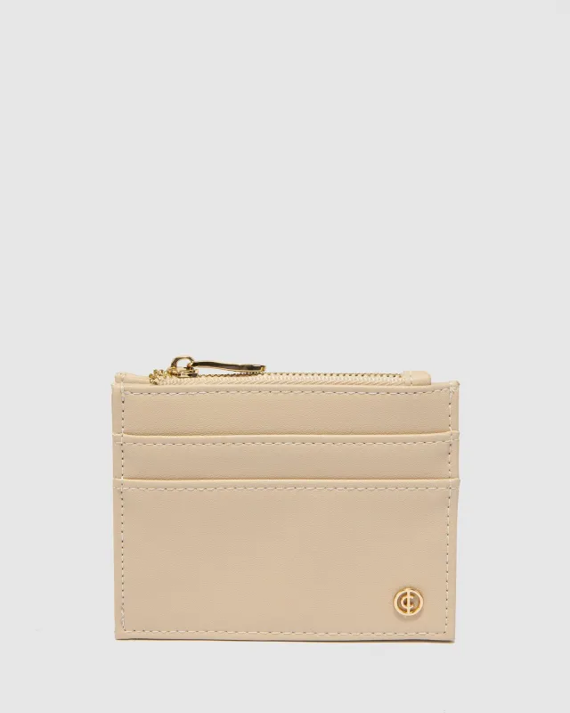 Natural Chiara Zip Top Purse sold by Collete Hayman