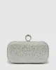 Silver Becca Loop Handle Harcase Clutch Bag sold by Collete Hayman