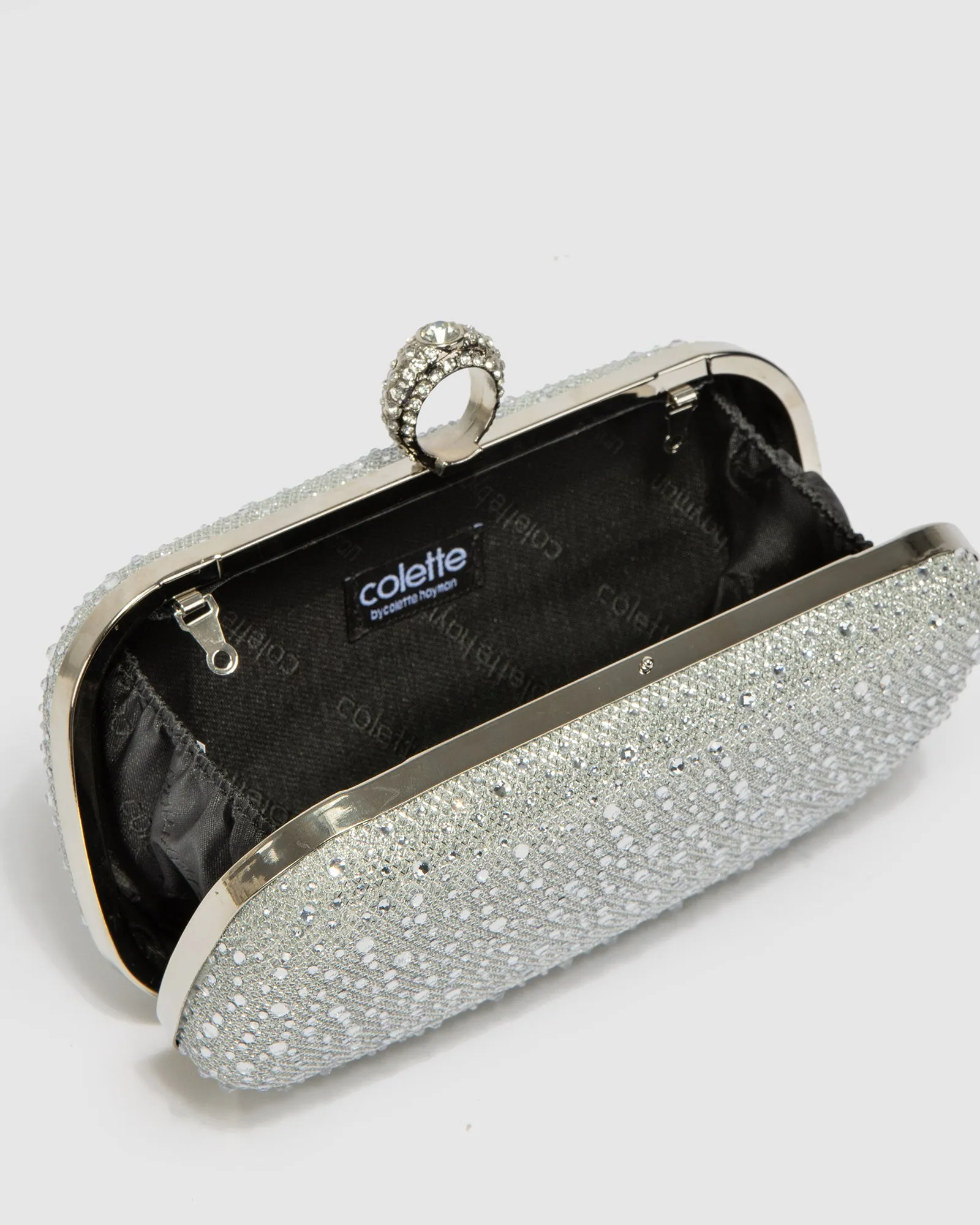 Silver Becca Loop Handle Harcase Clutch Bag sold by Collete Hayman product image thumbnail 5