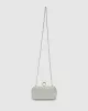 Silver Becca Loop Handle Harcase Clutch Bag sold by Collete Hayman
