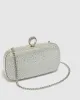 Silver Becca Loop Handle Harcase Clutch Bag sold by Collete Hayman