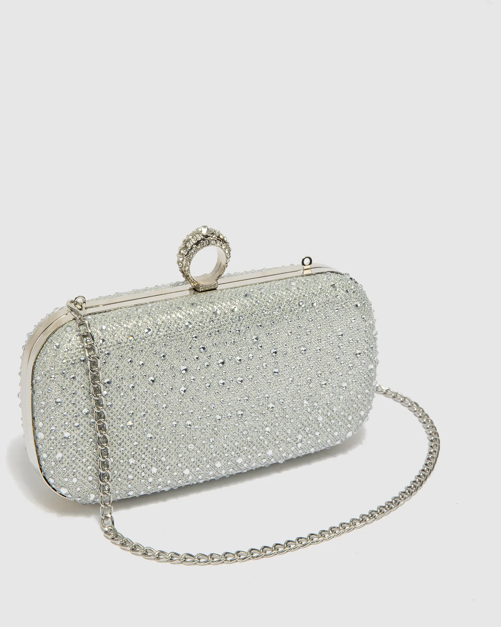 Silver Becca Loop Handle Harcase Clutch Bag sold by Collete Hayman product image thumbnail 2
