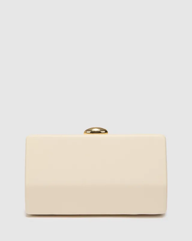 Natural Aliyah Hardcase Clutch Bag sold by Collete Hayman