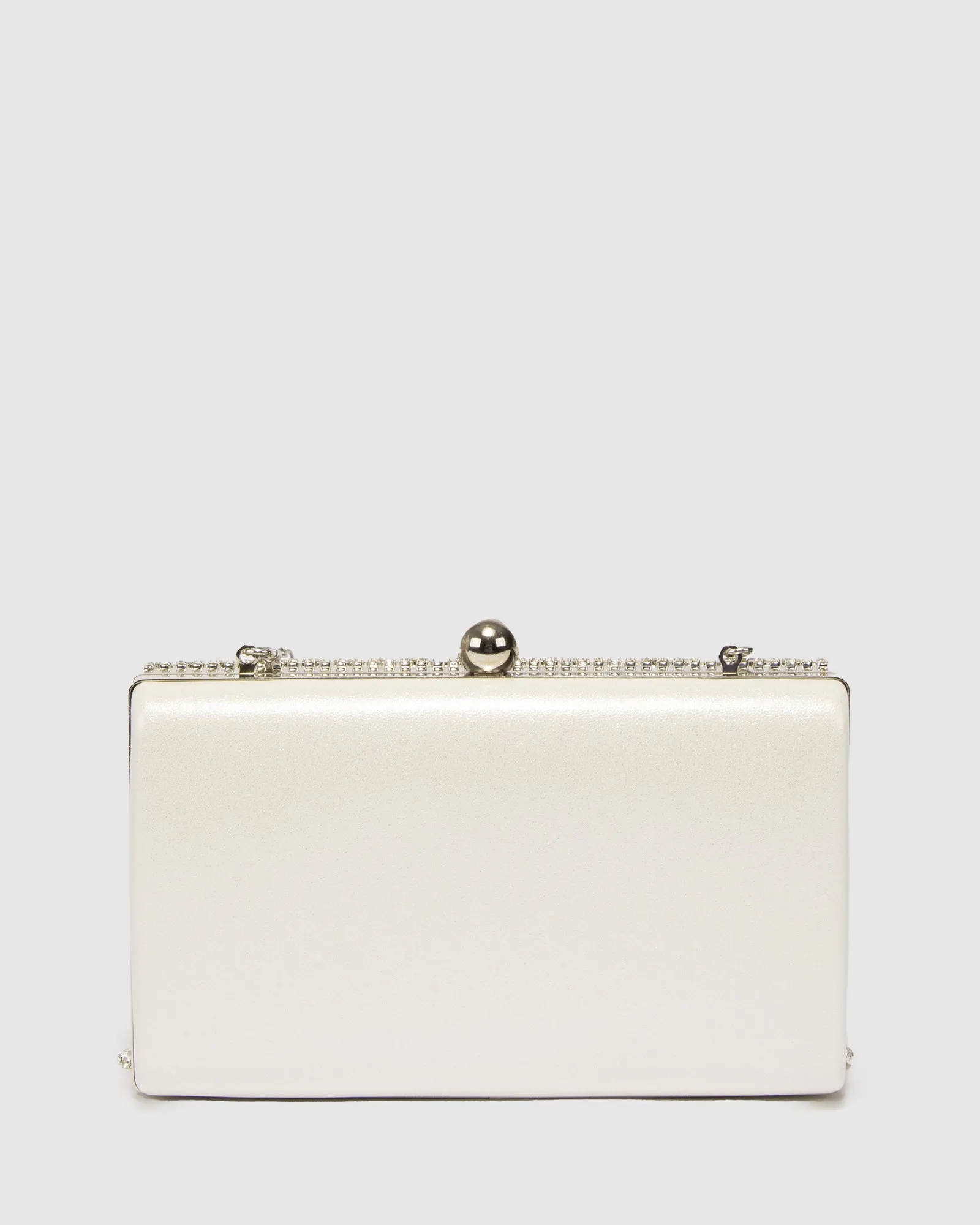 Silver Crystal Fringe Hardcase Clutch Bag sold by Collete Hayman product image thumbnail 5