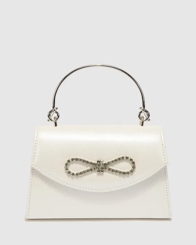 Silver Luana Mini Bow Bag sold by Collete Hayman