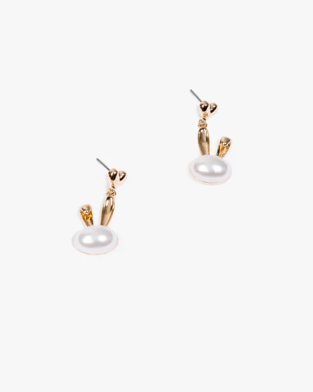 Multi Colour Folded Bunny Ear Drop Earrings sold by Collete Hayman