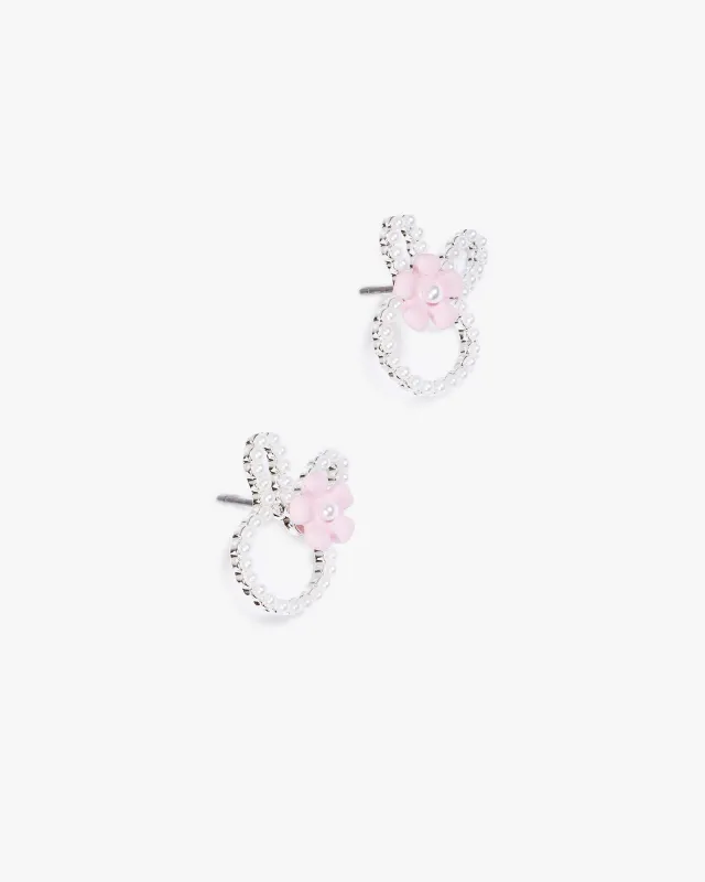 Multi Colour Pearl Bunny Silhouette Earrings sold by Collete Hayman