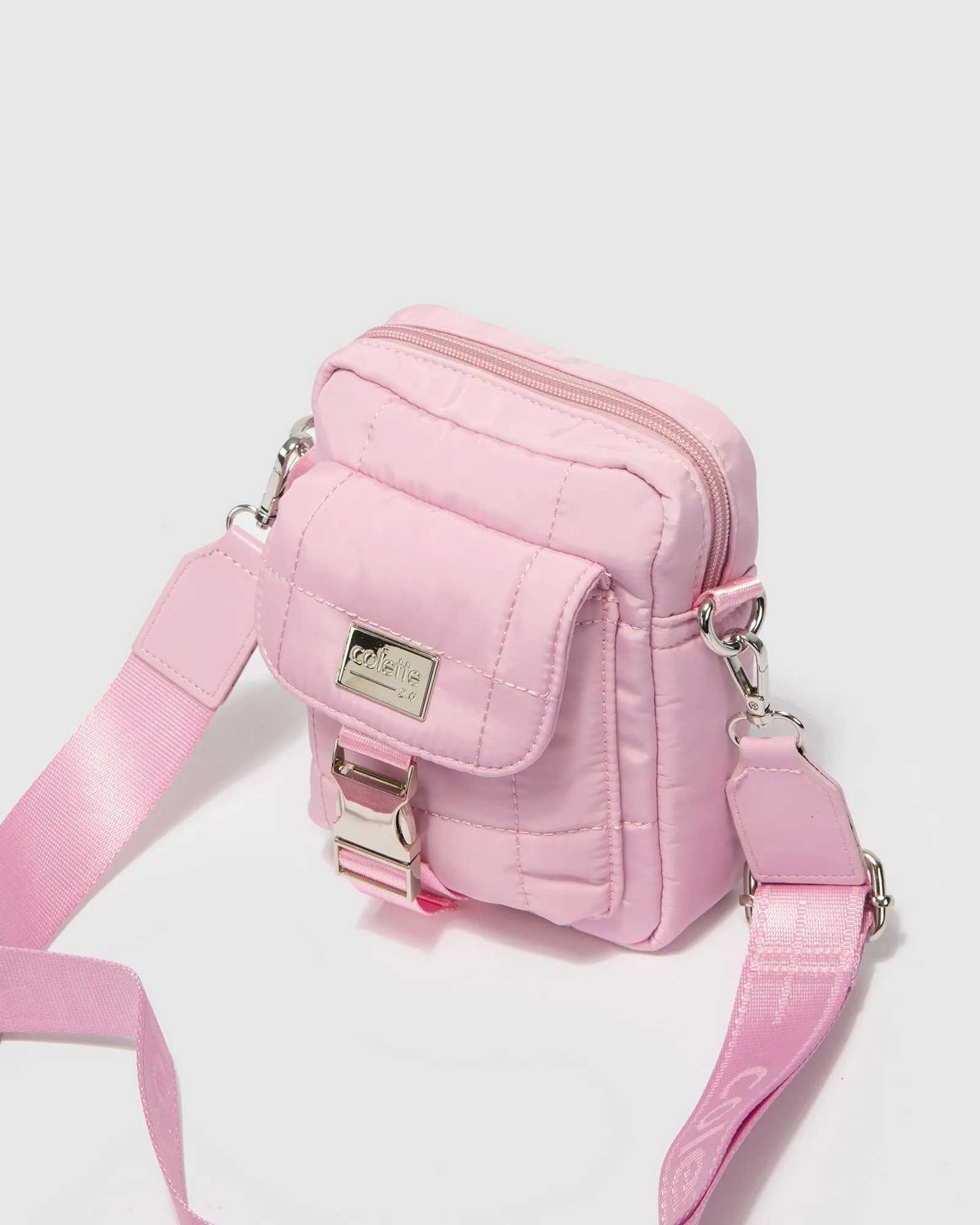 Pink Emma Lock Crossbody Bag sold by Collete Hayman product image thumbnail 5
