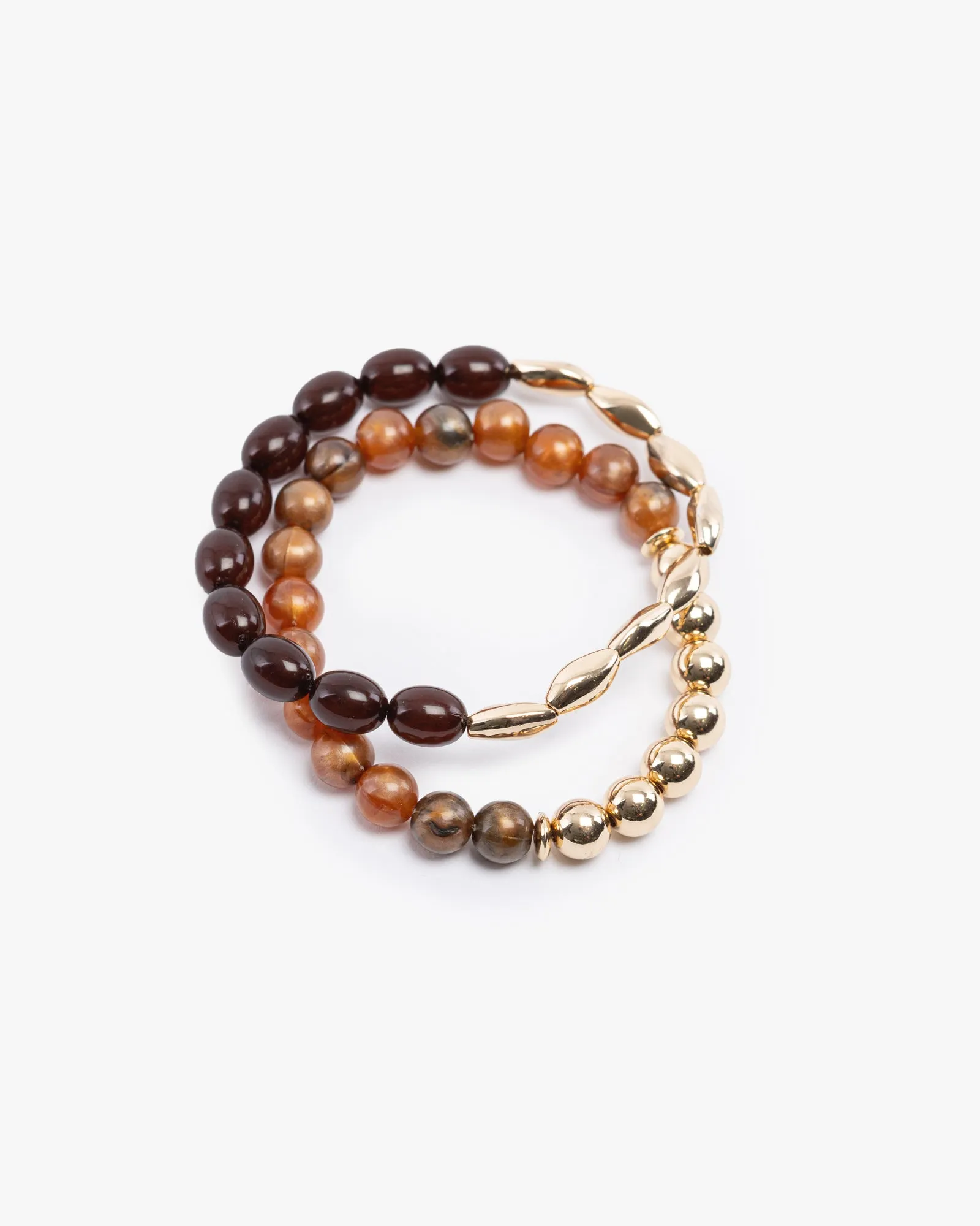 Brown 2 Pack Beaded Bracelet sold by Collete Hayman product image thumbnail 2