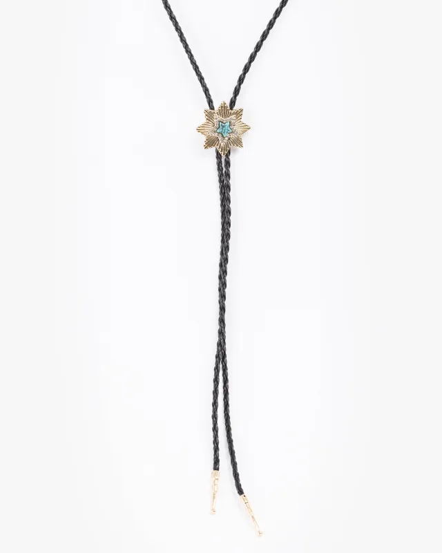 Multi Colour Star Pendant Cord Lariat Necklace sold by Collete Hayman