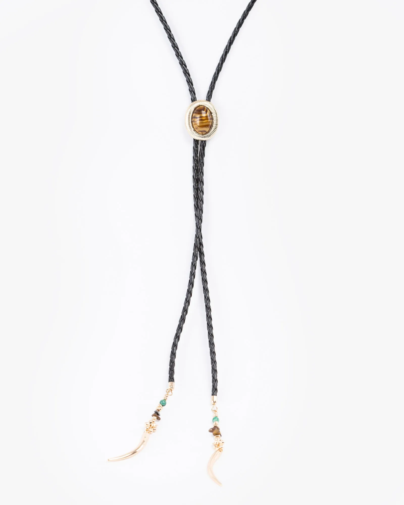Multi Colour Western Style Cord Lariat Necklace sold by Collete Hayman