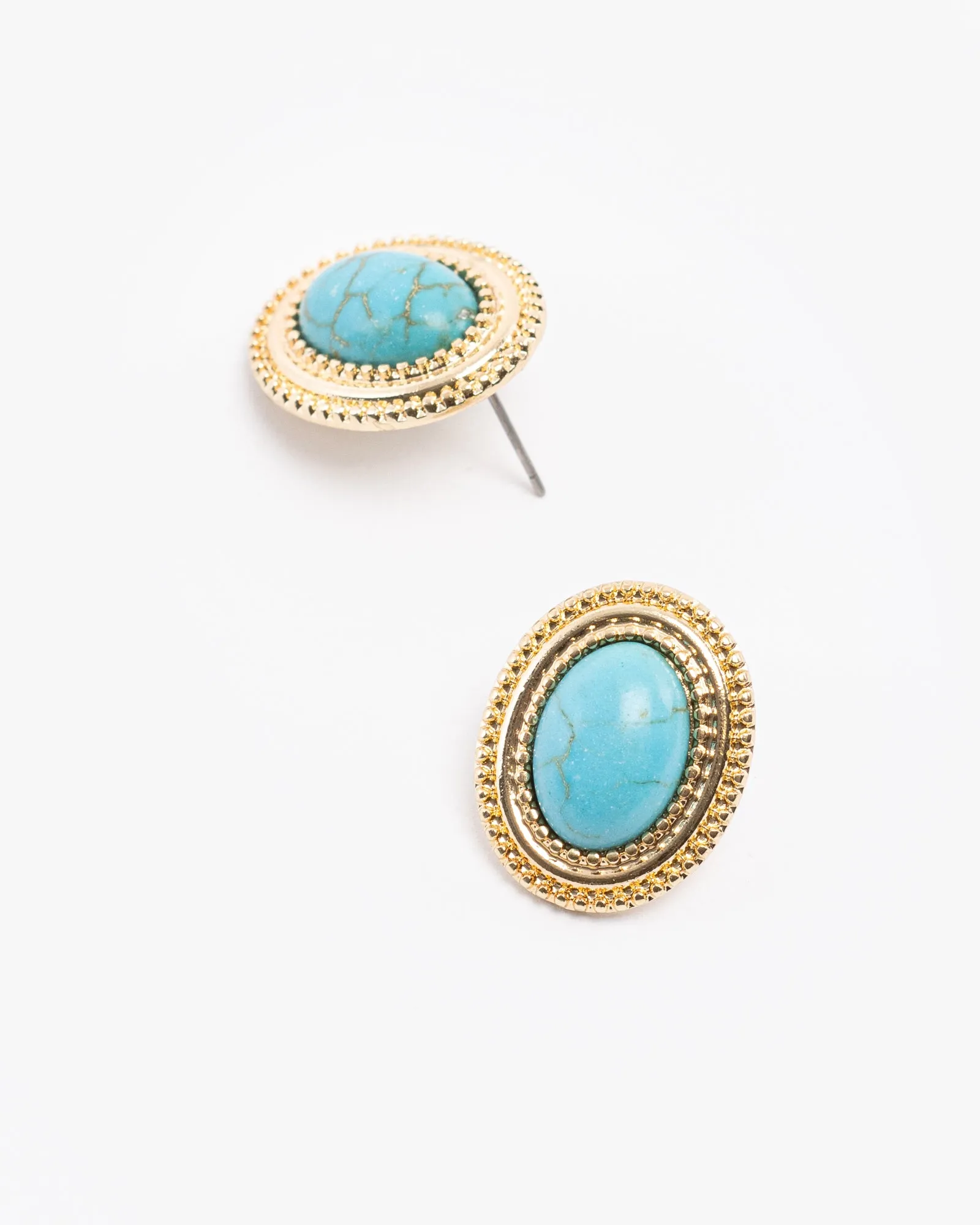 Blue Stone Detail Stud Earrings sold by Collete Hayman product image thumbnail 2