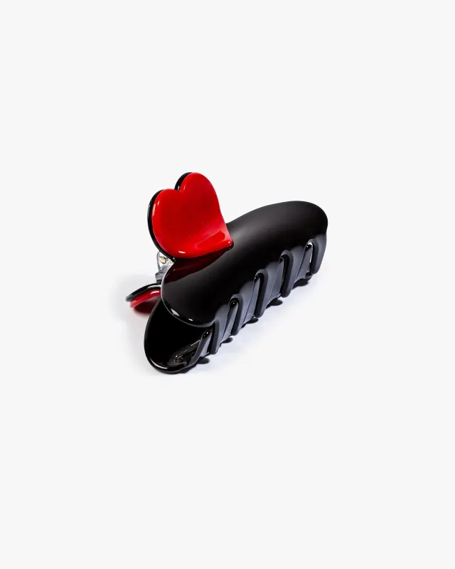 Black Heart Detail Hair Claw Clip sold by Collete Hayman