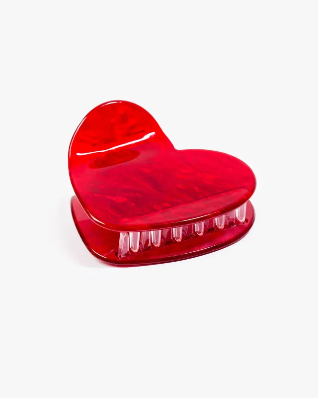 Red Heart Shape Hair Claw Clip sold by Collete Hayman