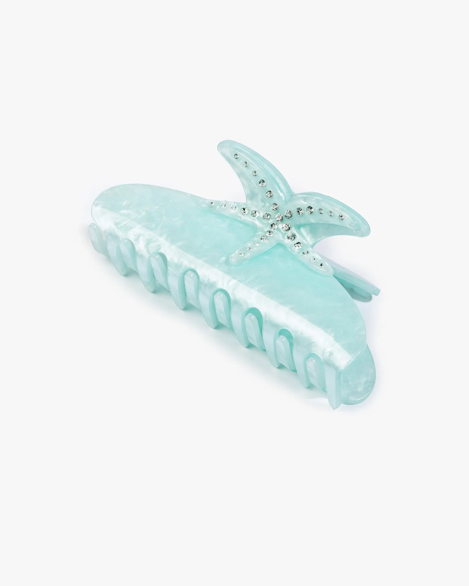 Blue Embellished Starfish Hair Claw Clip sold by Collete Hayman