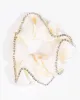 White Rhinestone Trim Hair Scrunchie sold by Collete Hayman