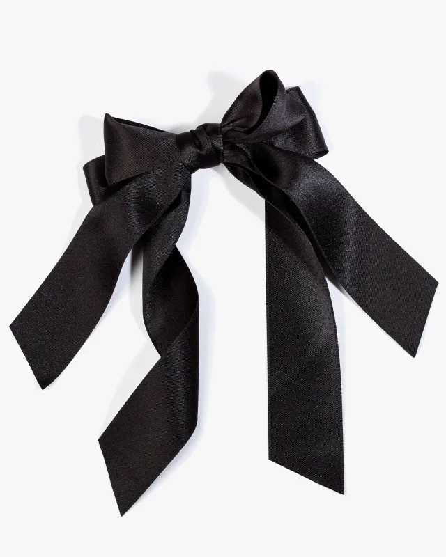 Black Double Bow Hair Slide sold by Collete Hayman