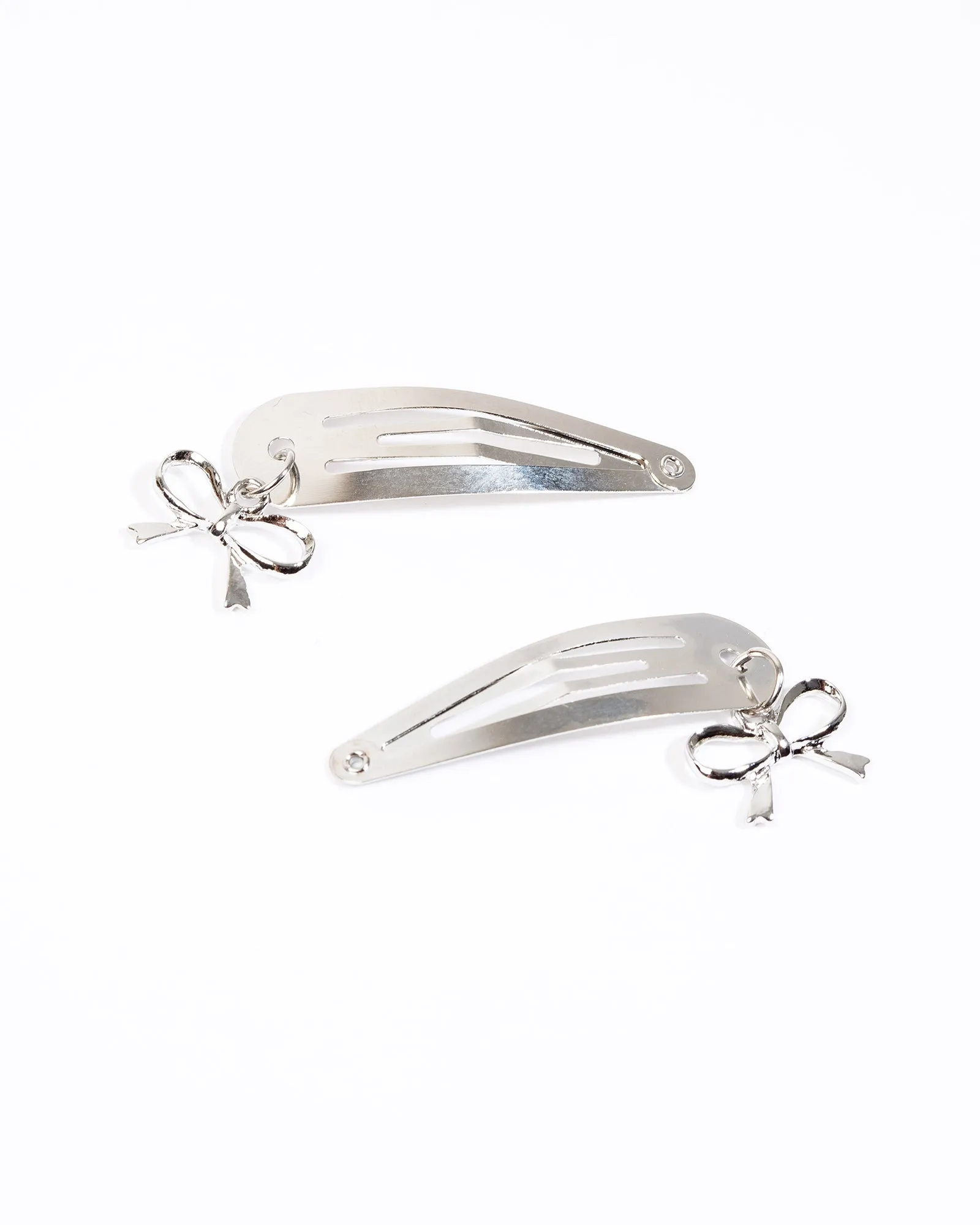 Silver Bow Detail 4 Pack Hair Slide sold by Collete Hayman