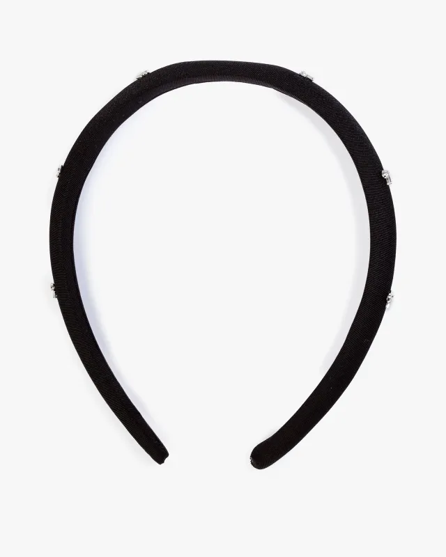 Black Mini Metal Bow Detail Headband sold by Collete Hayman