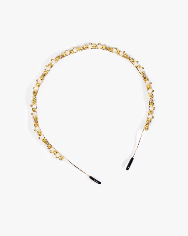 Multi Colour Embellished Wave Headband sold by Collete Hayman